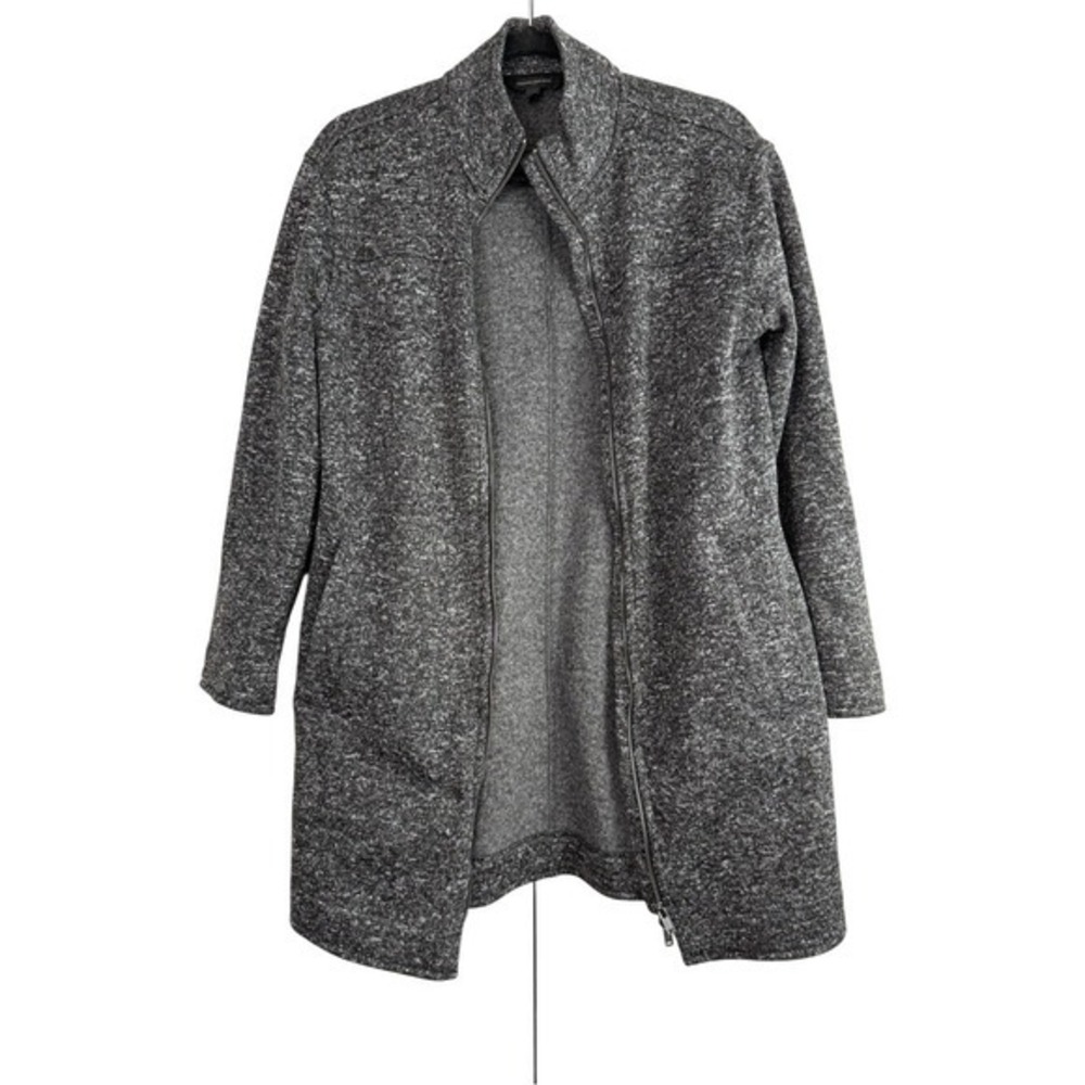 Banana Republic Charcoal Gray Zip Duster Jacket Cardigan Coat Womens Small
